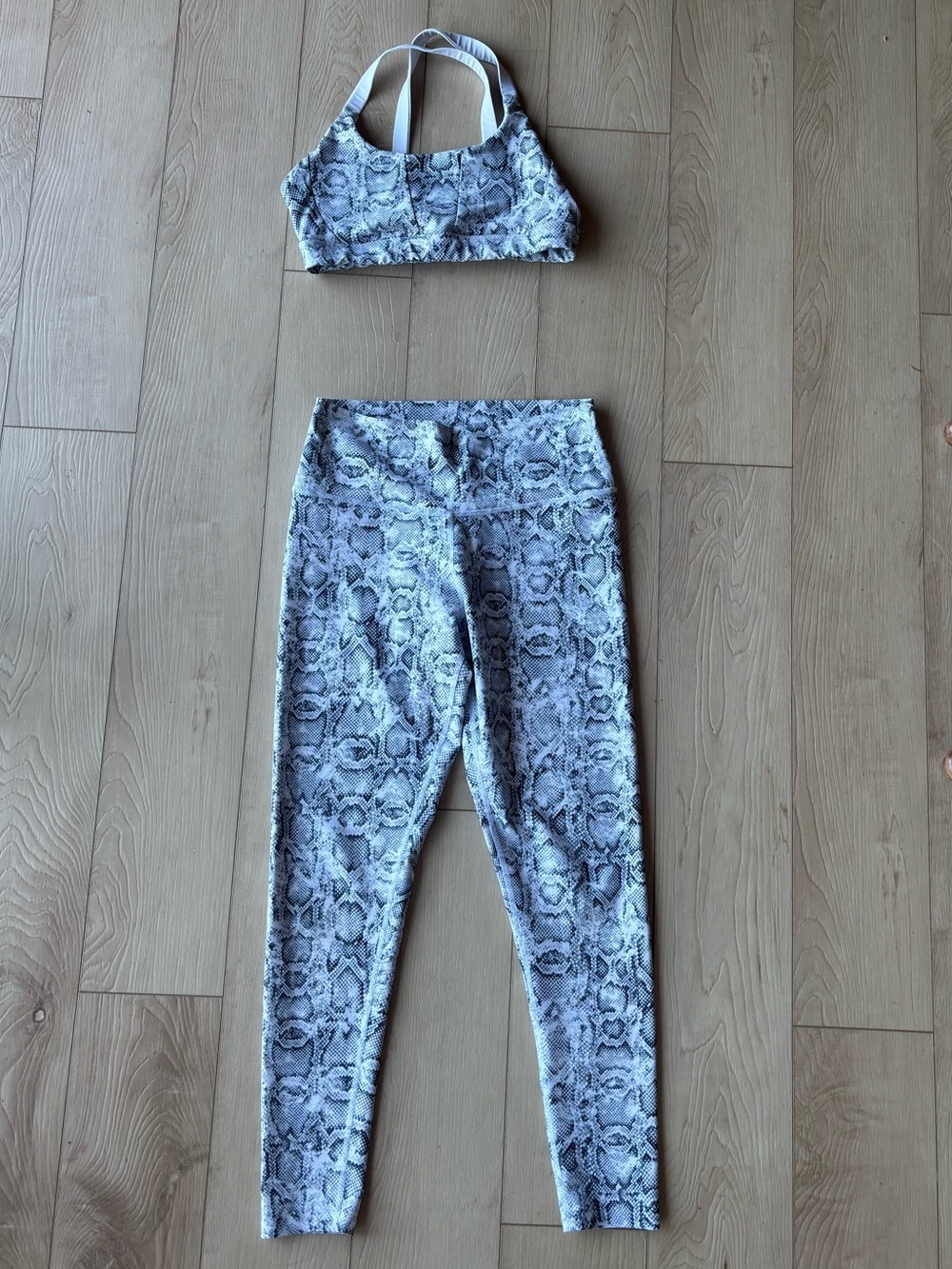 Soul Cycle Snake Print Active Set - Missing letter S on bra